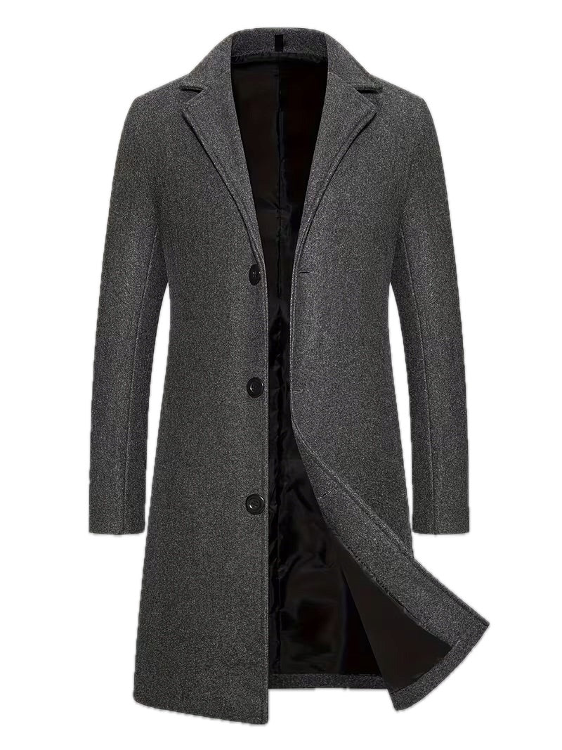 Męski Płaszcz Jednorzędowy