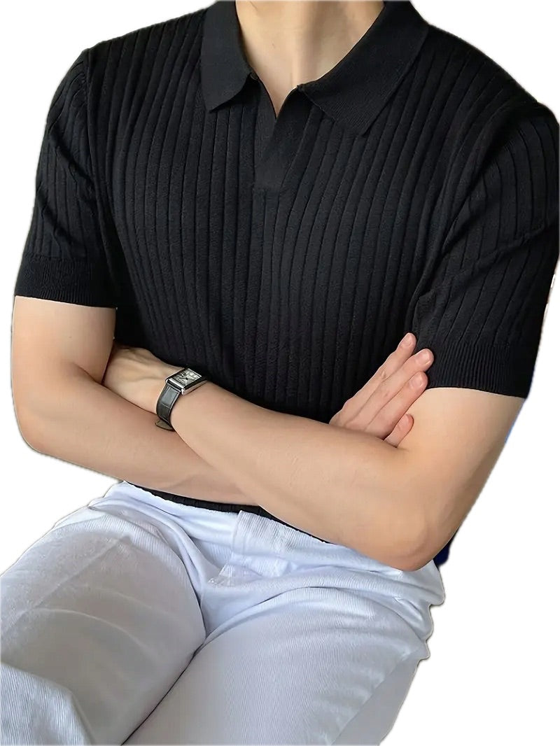 Letnia Koszulka Polo z Dzianiny, Regular Fit - Old Money