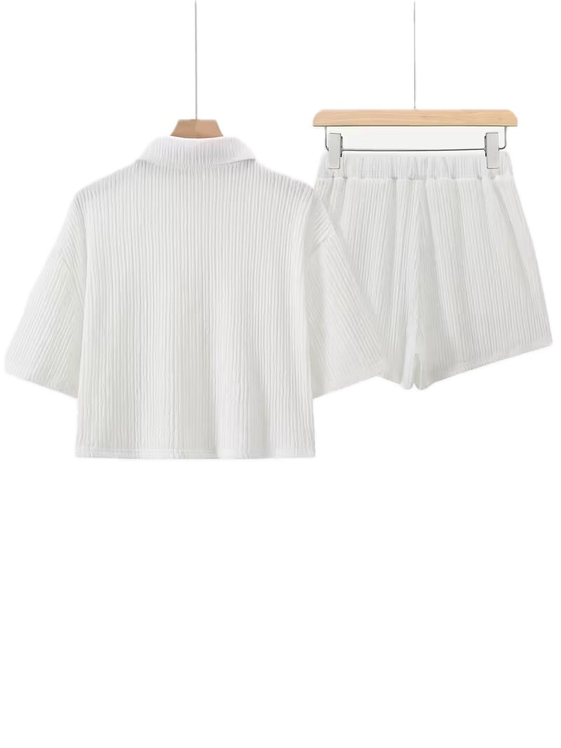 Zestaw Damski Letni Top + Szorty - Old Money