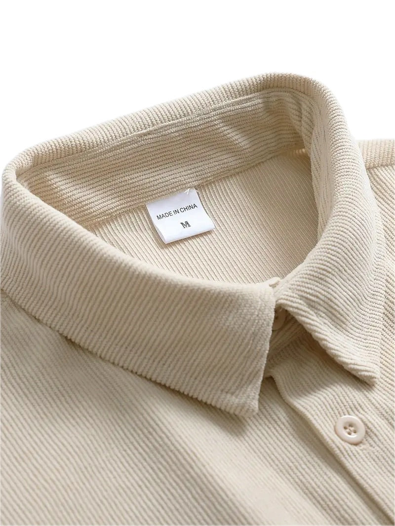 Letni Zestaw Męski Koszula + Szorty, Styl Plażowy - Old Money