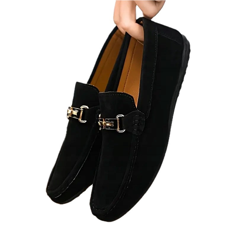 Męskie Mokasyny Wsuwane z Klamrą - Old Money