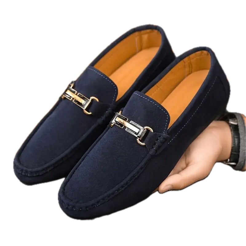 Męskie Mokasyny Wsuwane z Klamrą - Old Money