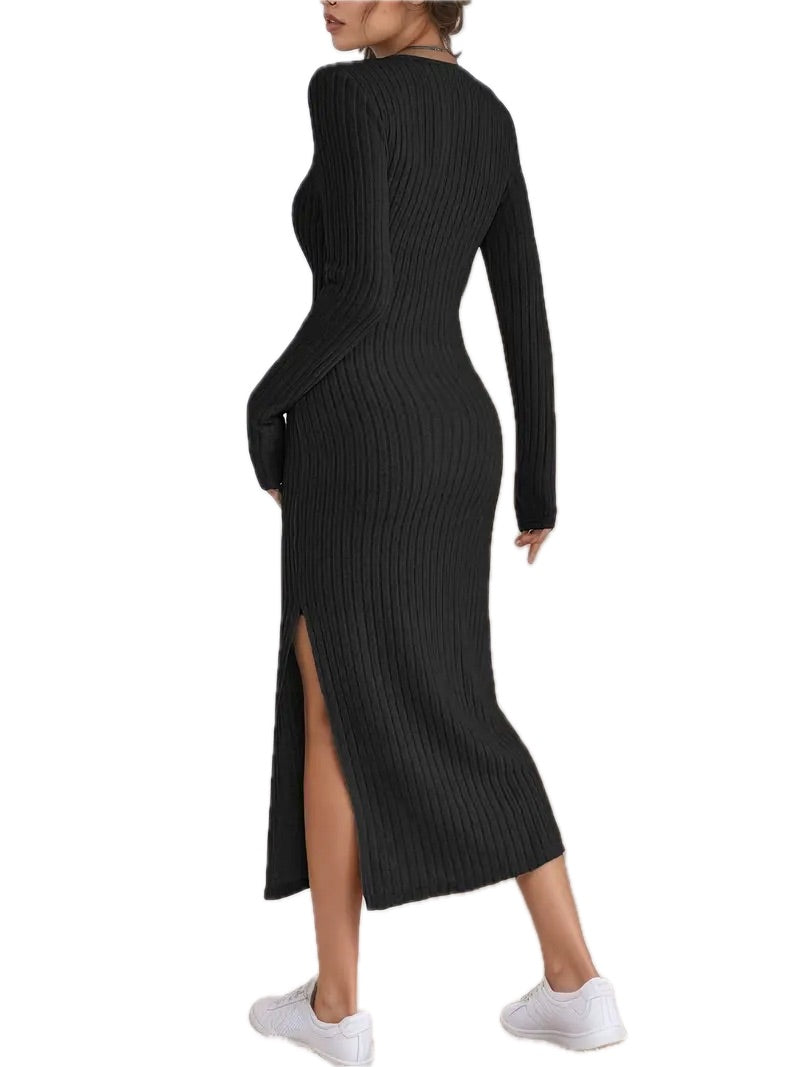 Długa Sukienka W Prążek