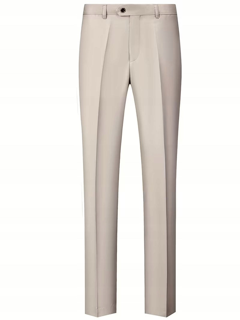 Męski Elegancki Garnitur Dwurzędowy z Wiskozą - Old Money