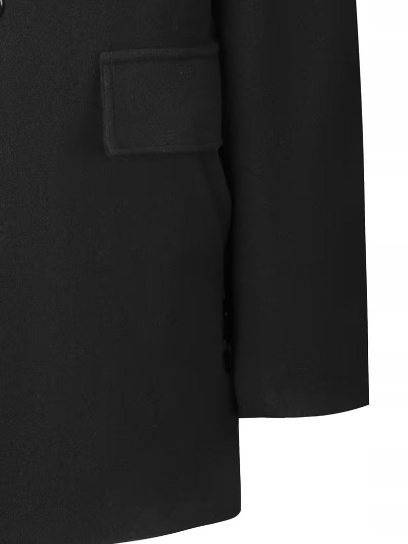 Męski Krótki Płaszcz