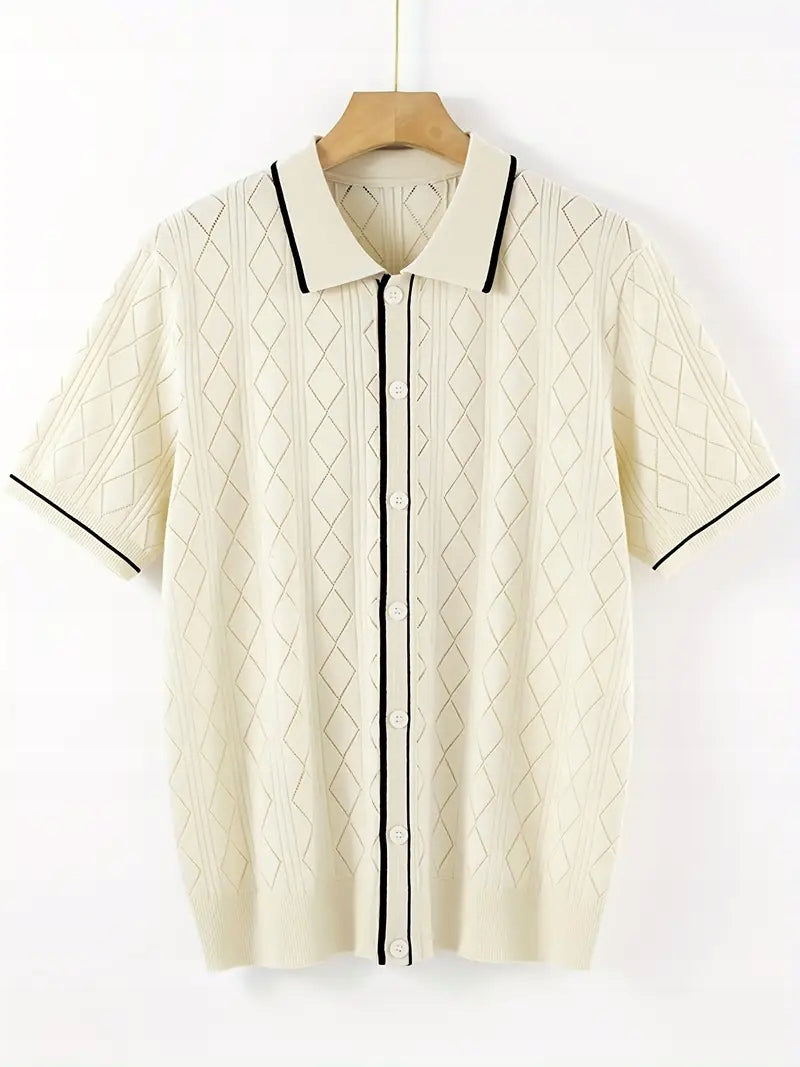 Męska Koszula Polo Vintage Dzianina - Old Money