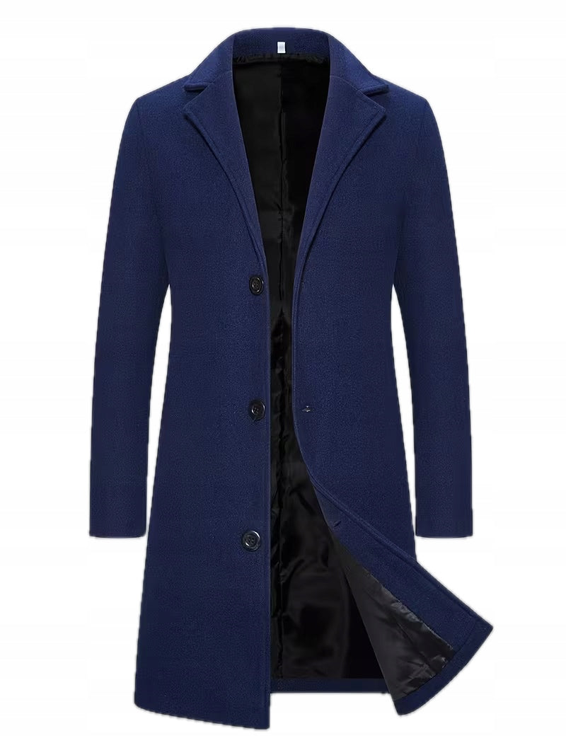 Męski Płaszcz Jednorzędowy