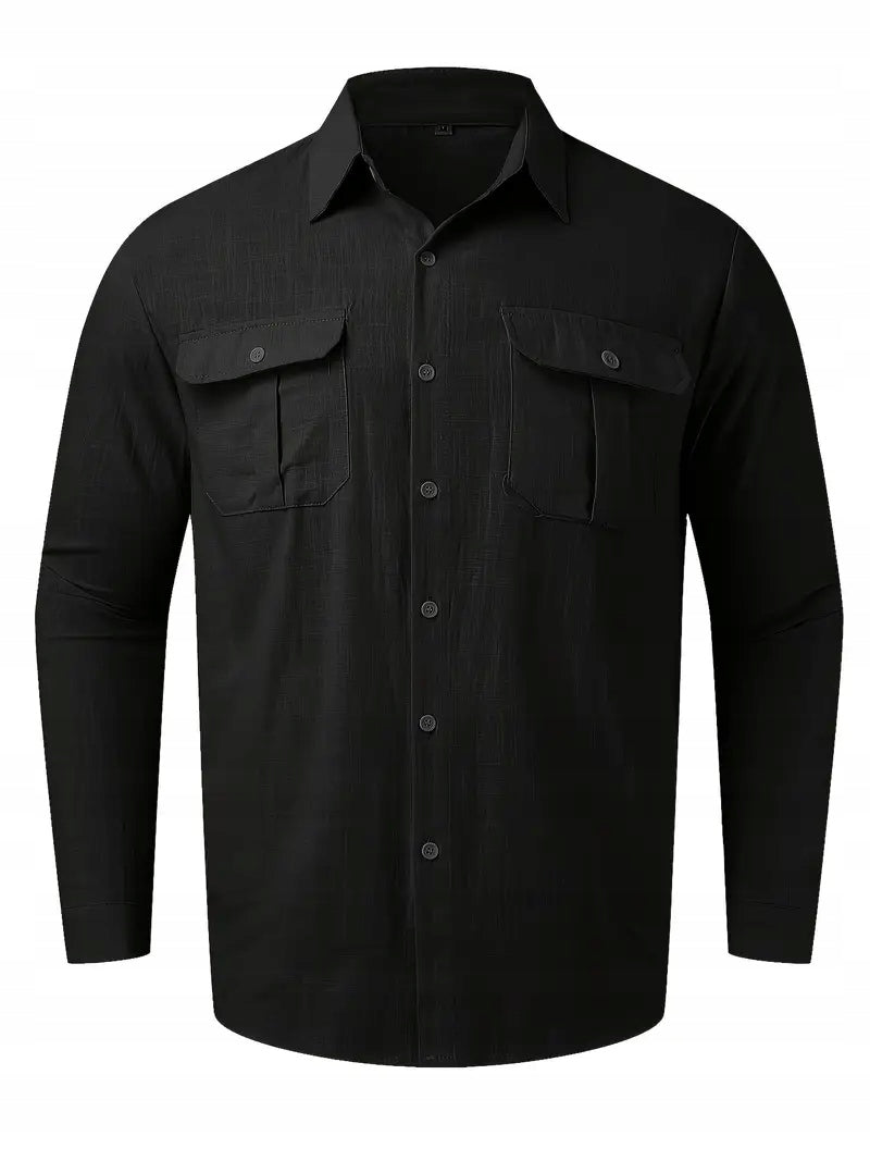 Męska Koszula Formalna i Casual z Długim Rękawem - Old Money
