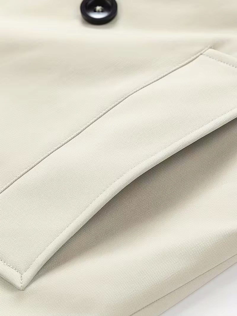 Męski Trencz Dwurzędowy