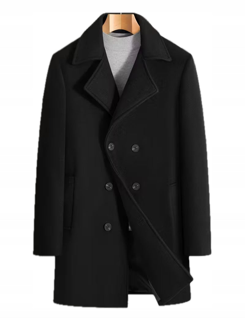 Męski Płaszcz Dwurzędowy