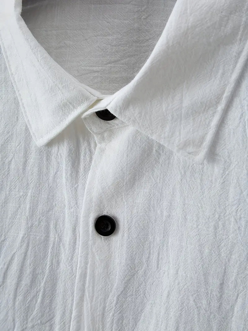 Męska Koszula Casual z Długim Rękawem - Old Money