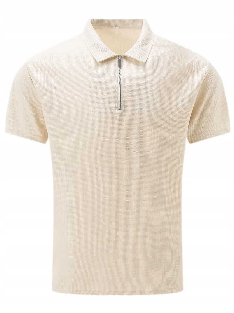 Męska Koszulka Polo z Zamkiem - Old Money