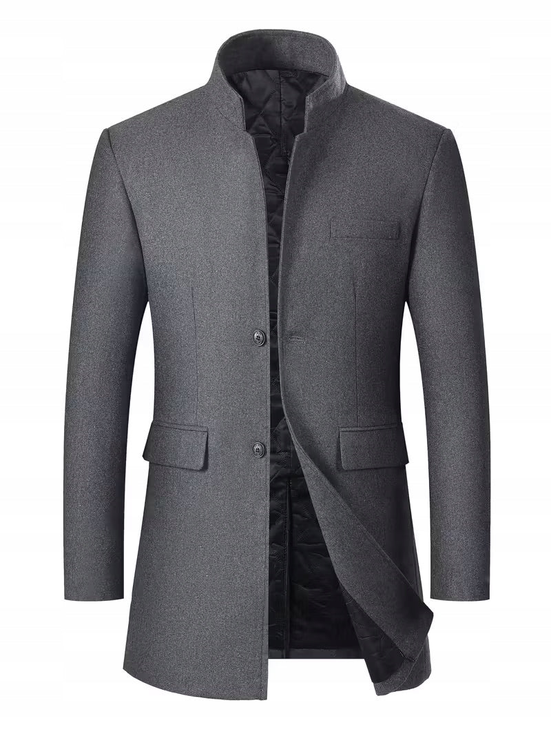 Męski Płaszcz z Wełną