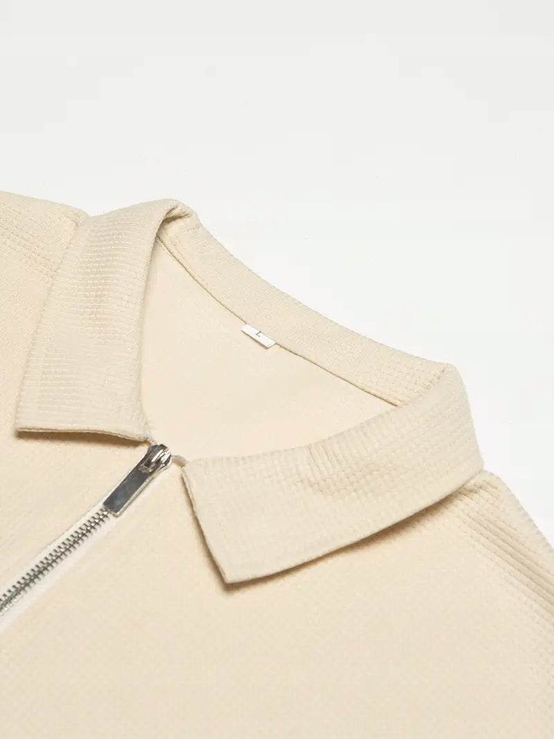 Męska Koszulka Polo z Zamkiem - Old Money