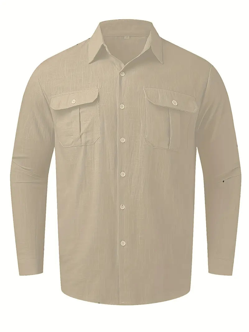 Męska Koszula Formalna i Casual z Długim Rękawem - Old Money