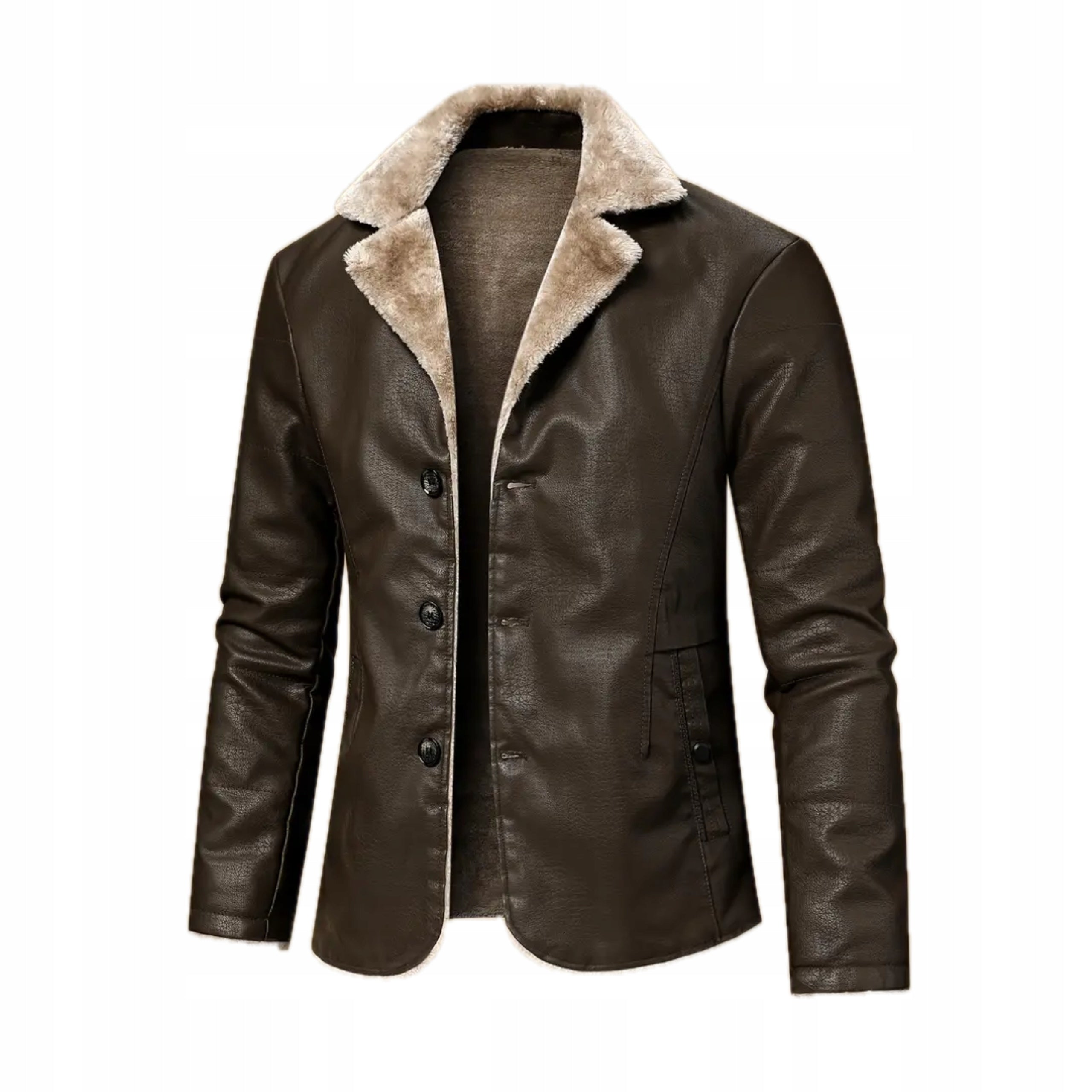 Męska Kurtka Pilotka Old Money – Klasyczna Męska Kurtka z Futrem