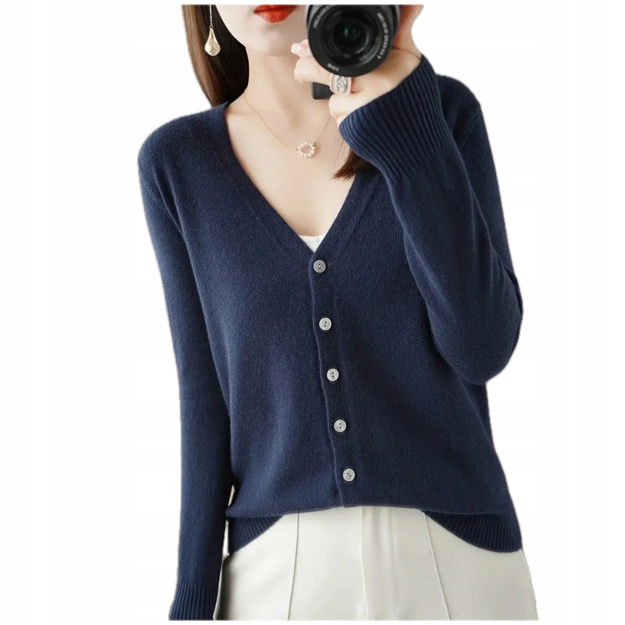 Damski Kardigan z Wiskozą