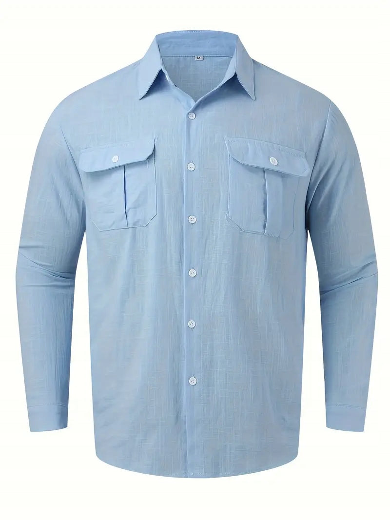 Męska Koszula Formalna i Casual z Długim Rękawem - Old Money