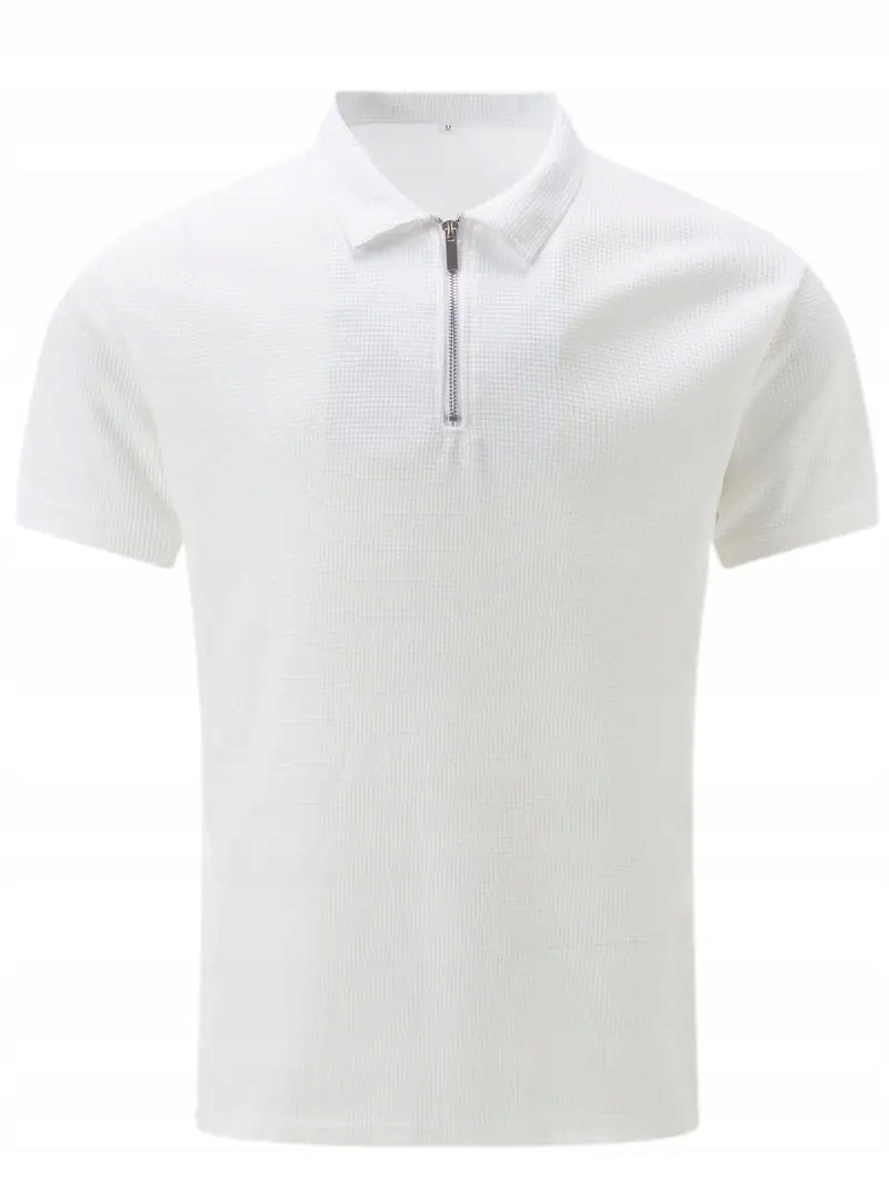 Męska Koszulka Polo z Zamkiem - Old Money